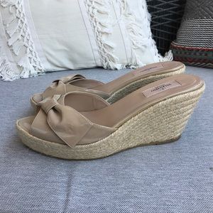 Valentino Patent Leather Wedge Sandals Size 41